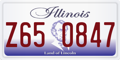 IL license plate Z650847