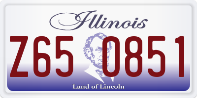IL license plate Z650851