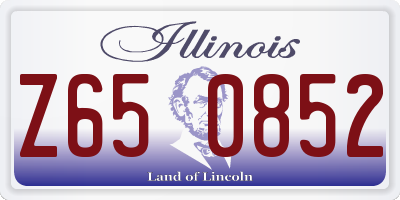 IL license plate Z650852