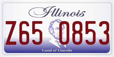 IL license plate Z650853