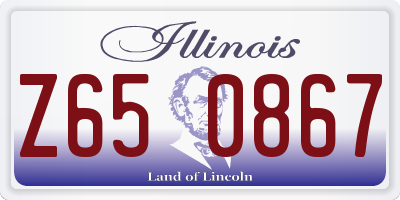 IL license plate Z650867