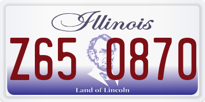 IL license plate Z650870