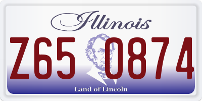 IL license plate Z650874
