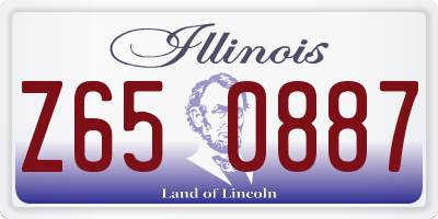 IL license plate Z650887