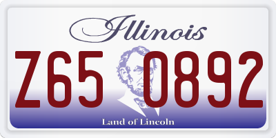IL license plate Z650892