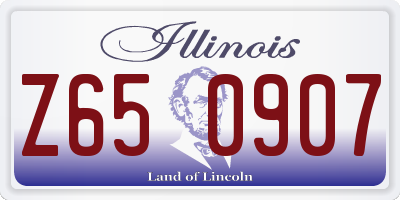 IL license plate Z650907