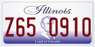 IL license plate Z650910