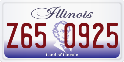 IL license plate Z650925