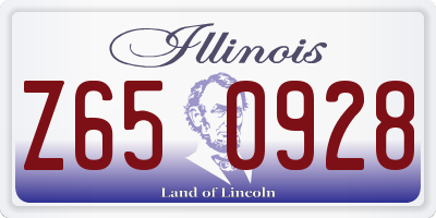 IL license plate Z650928