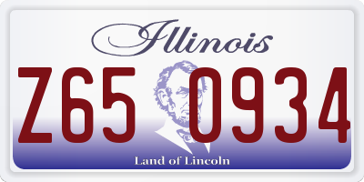 IL license plate Z650934