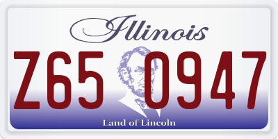 IL license plate Z650947
