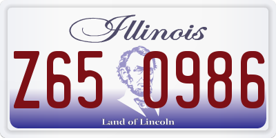 IL license plate Z650986