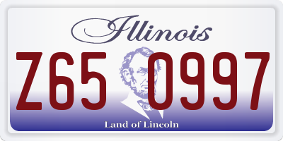 IL license plate Z650997
