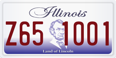 IL license plate Z651001