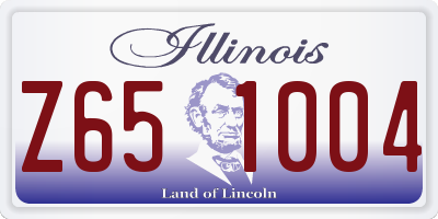 IL license plate Z651004