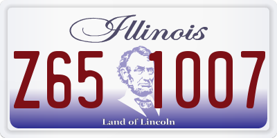 IL license plate Z651007