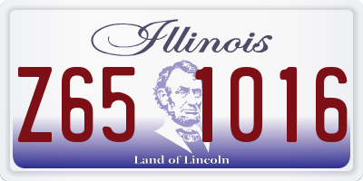 IL license plate Z651016