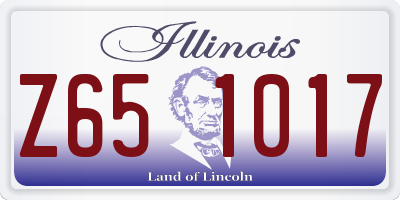 IL license plate Z651017