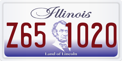 IL license plate Z651020