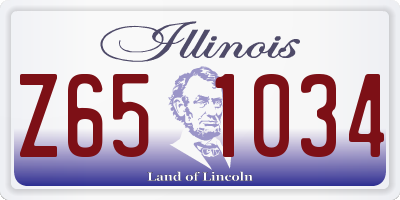 IL license plate Z651034