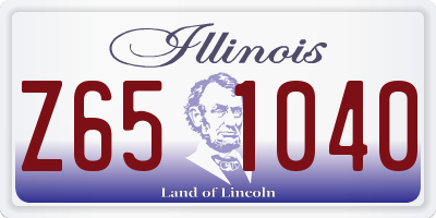 IL license plate Z651040
