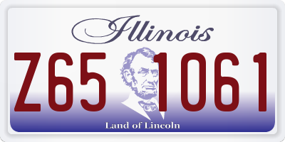 IL license plate Z651061