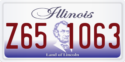 IL license plate Z651063