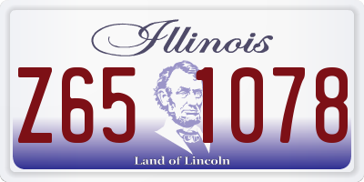 IL license plate Z651078