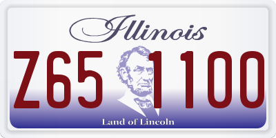 IL license plate Z651100