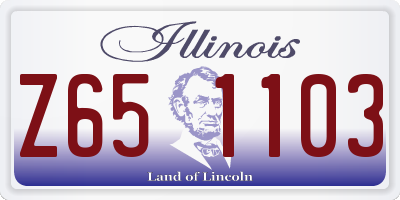 IL license plate Z651103