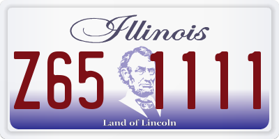 IL license plate Z651111
