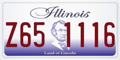 IL license plate Z651116