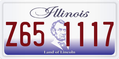 IL license plate Z651117