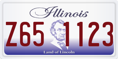 IL license plate Z651123