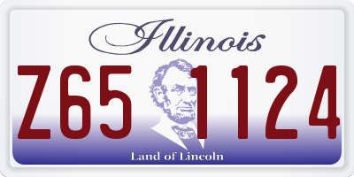 IL license plate Z651124