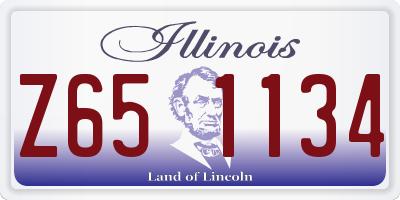 IL license plate Z651134