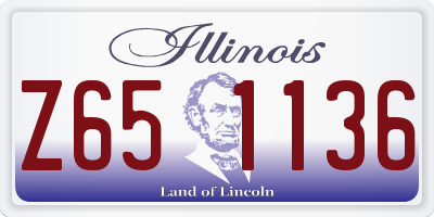 IL license plate Z651136