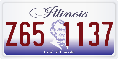 IL license plate Z651137