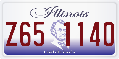 IL license plate Z651140