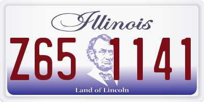 IL license plate Z651141