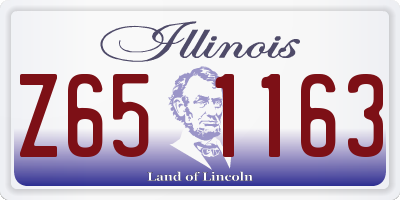 IL license plate Z651163