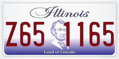 IL license plate Z651165
