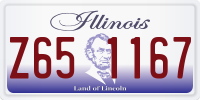 IL license plate Z651167