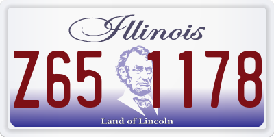 IL license plate Z651178