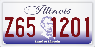 IL license plate Z651201
