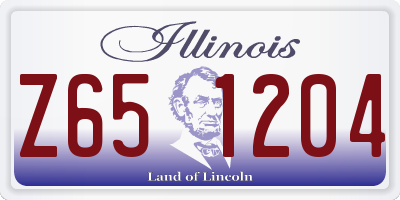 IL license plate Z651204