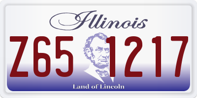 IL license plate Z651217