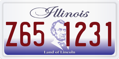 IL license plate Z651231