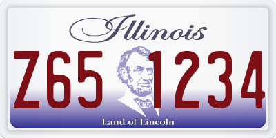 IL license plate Z651234