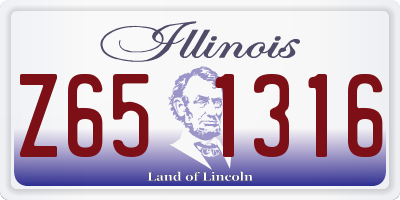 IL license plate Z651316